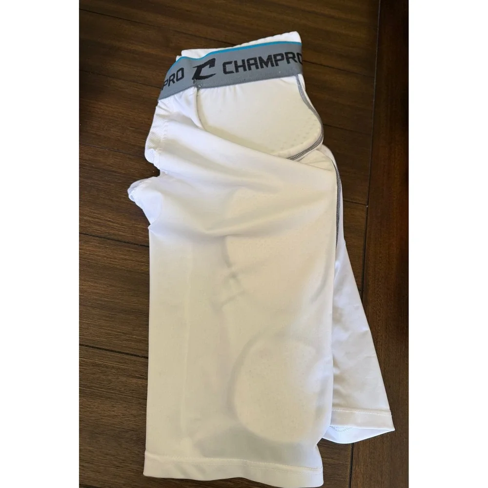 Champro Tri-Flex Football Padded Compression Pads Adult XL White 2 Pack